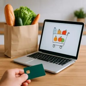 Aceitação do cartão alimentação em mercados online